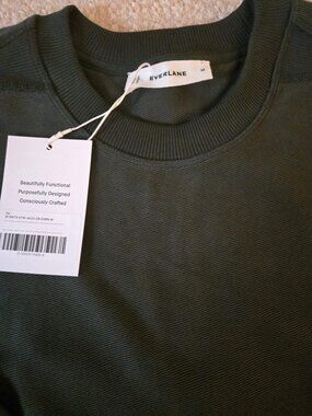 Twill Terry Jacquard Crew Sweatshirt | Dark Forest - Medium